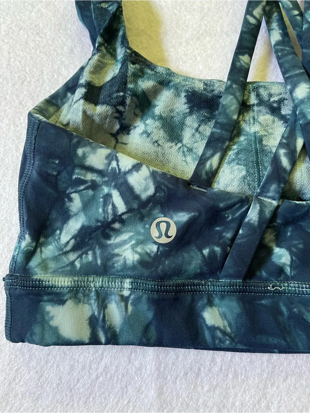 Lululemon athletica Blue Tie-Dye Double-Strap Sports Bra